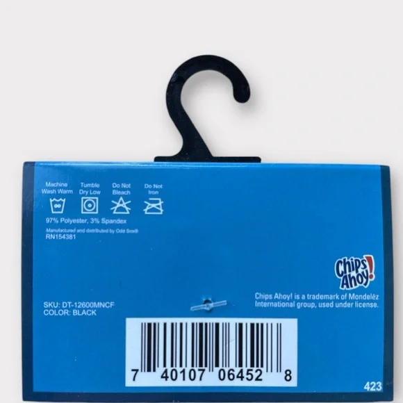 Men's Chip’s Ahoy Black Socks Fun Socks - Picture 4 of 5